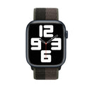 Loop Type Sport Watch Band For Apple Watch Series 7 45mm / 6 & SE & 5 & 4 44mm / 3 & 2 & 1 42mm (Black Grey)