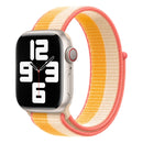 Loop Type Sport Watch Band For Apple Watch Series 7 45mm / 6 & SE & 5 & 4 44mm / 3 & 2 & 1 42mm (Beige White)