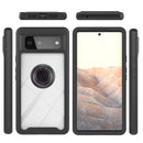For Google Pixel 6 Starry Sky Solid Color Series Shockproof PC + TPU Protective Case with Ring Holder & Magnetic Function(Black)