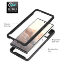 For Google Pixel 6 Starry Sky Solid Color Series Shockproof PC + TPU Protective Case with Ring Holder & Magnetic Function(Black)