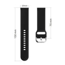 20mm Vertical Texture Silicone Watch Band(White)