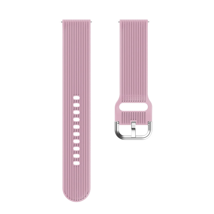 20mm Vertical Texture Silicone Watch Band(Light Purple)