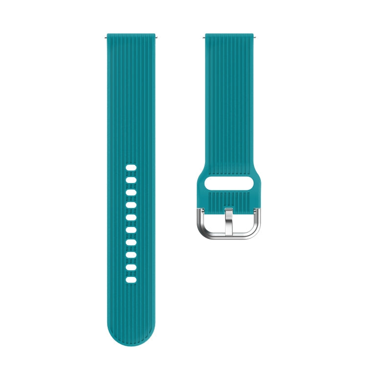 20mm Vertical Texture Silicone Watch Band(Green)