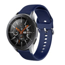 20mm Vertical Texture Silicone Watch Band(Navy Blue)