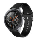20mm Vertical Texture Silicone Watch Band(Black)
