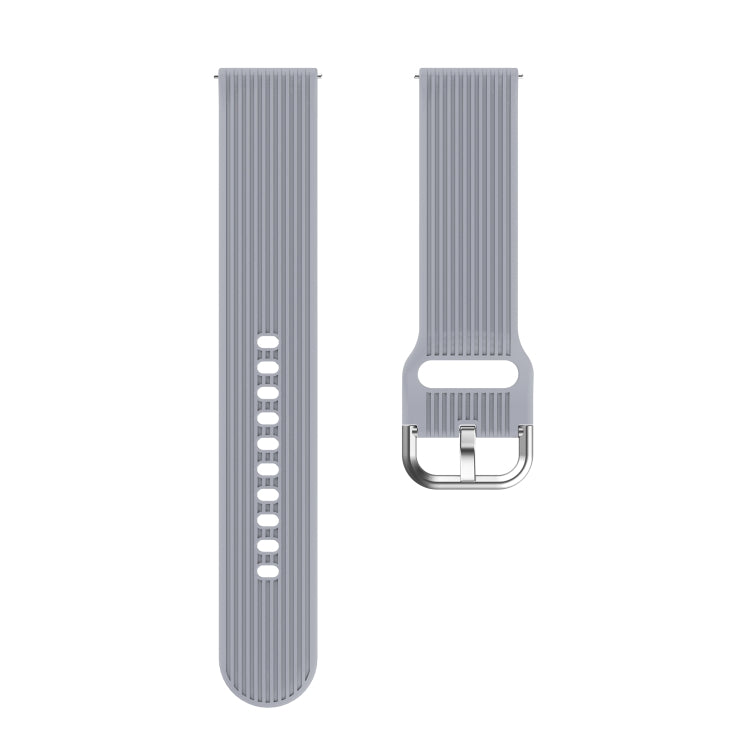 20mm Vertical Texture Silicone Watch Band(Grey)