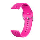 20mm Vertical Texture Silicone Watch Band(Rose Red)
