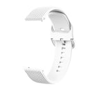 22mm Vertical Texture Silicone Watch Band(White)