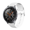22mm Vertical Texture Silicone Watch Band(White)