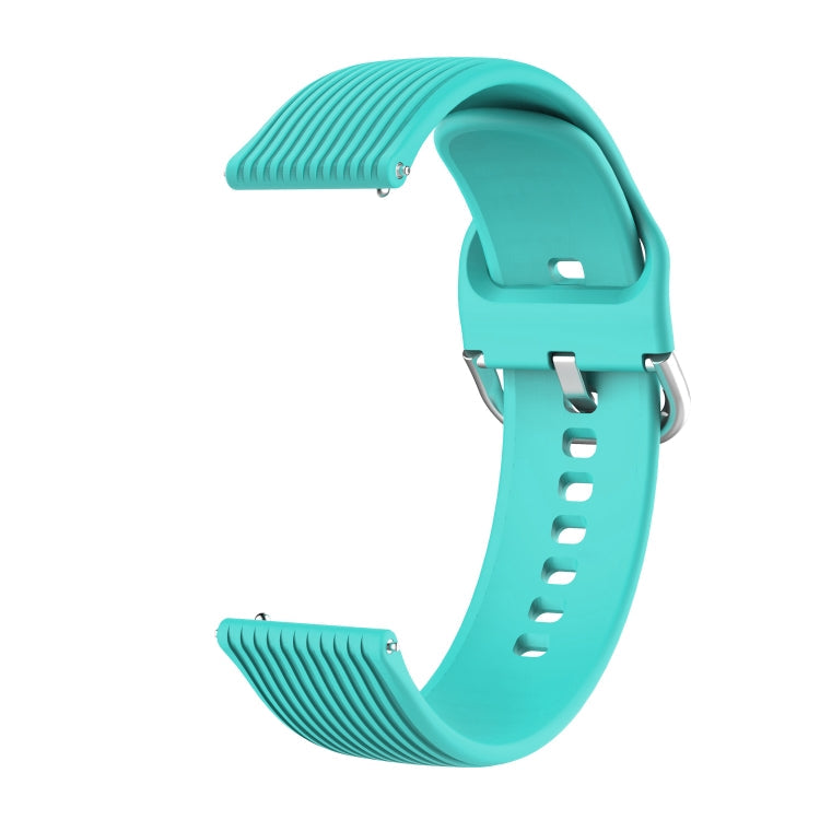 22mm Vertical Texture Silicone Watch Band(Mint Green)
