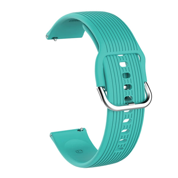 22mm Vertical Texture Silicone Watch Band(Mint Green)