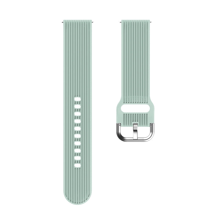 22mm Vertical Texture Silicone Watch Band(Emerald Green)