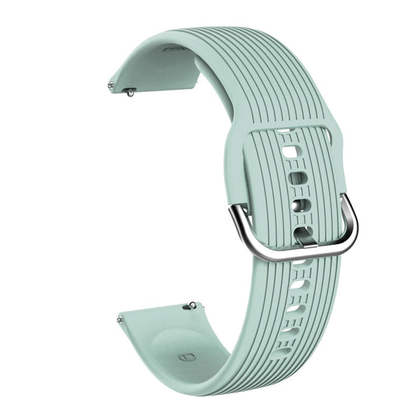 22mm Vertical Texture Silicone Watch Band(Emerald Green)