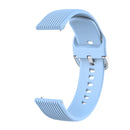 22mm Vertical Texture Silicone Watch Band(Light Blue)