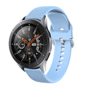 22mm Vertical Texture Silicone Watch Band(Light Blue)