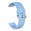 22mm Vertical Texture Silicone Watch Band(Light Blue)