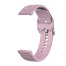 22mm Vertical Texture Silicone Watch Band(Light Purple)