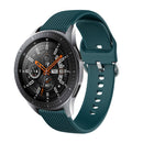 22mm Vertical Texture Silicone Watch Band(Olive Green)