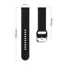 22mm Vertical Texture Silicone Watch Band(Navy Blue)