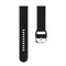 22mm Vertical Texture Silicone Watch Band(Black)
