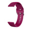 22mm Vertical Texture Silicone Watch Band(Wine Red)