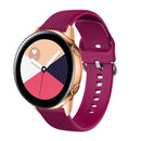 22mm Vertical Texture Silicone Watch Band(Wine Red)
