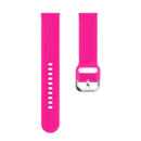 22mm Vertical Texture Silicone Watch Band(Rose Red)