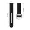 22mm Vertical Texture Silicone Watch Band(Dark Green)