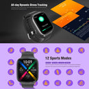 CS169 1.69 inch IPS Screen 5ATM Waterproof Sport Smart Watch, Support Sleep Monitoring / Heart Rate Monitoring / Sport Mode / Incoming Call & Information Reminder(Black)