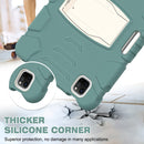 3-Layer Protection Screen Frame + PC + Silicone Shockproof Combination Tablet Case with Holder For iPad Pro 11 2021 / 2020 / 2018(Emerald Green)
