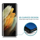 For Samsung Galaxy S21 Ultra 5G Full Glue 9H HD 3D Curved Edge Tempered Glass Film(Black)