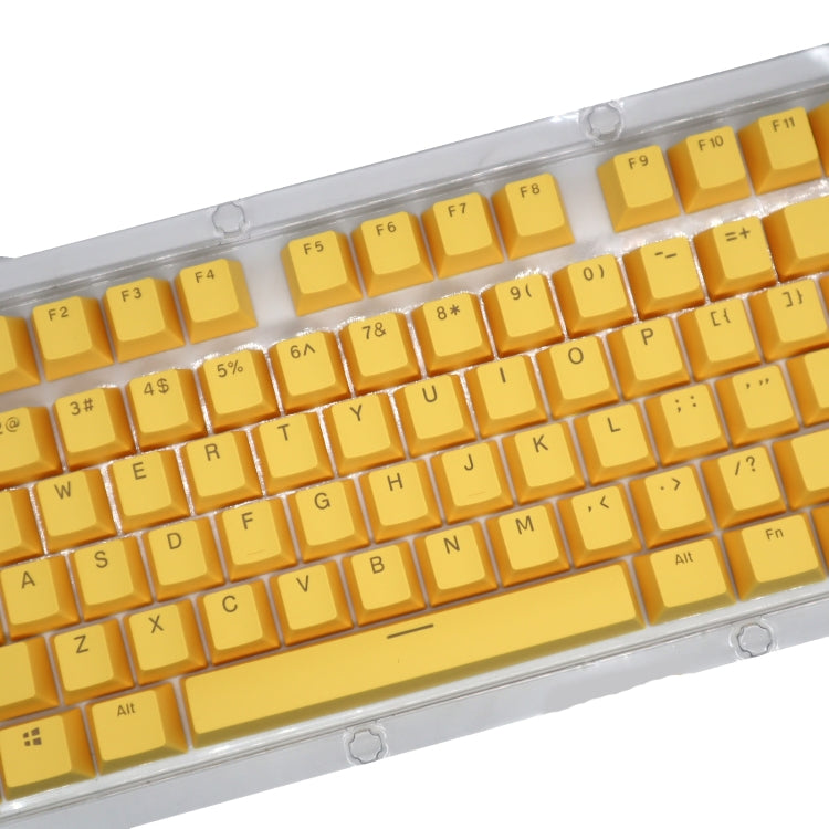 HXSJ P9 104 Keys PBT Color Mechanical Keyboard Keycaps(Yellow)