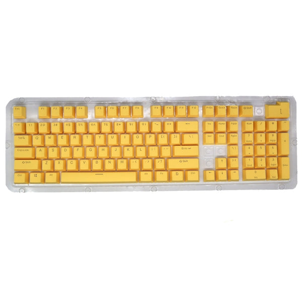 HXSJ P9 104 Keys PBT Color Mechanical Keyboard Keycaps(Yellow)