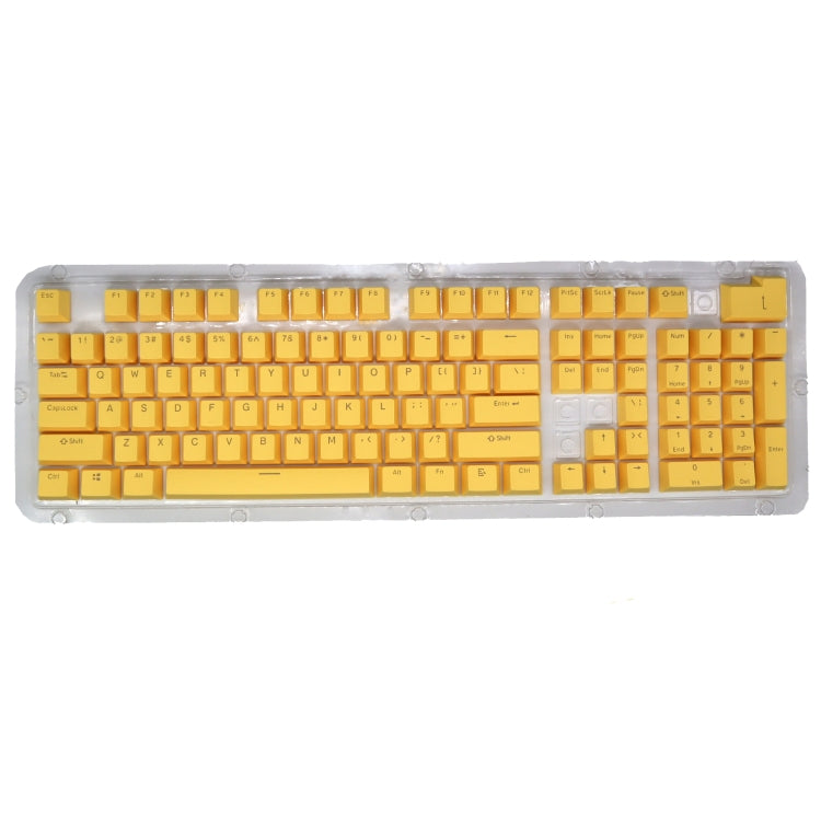 HXSJ P9 104 Keys PBT Color Mechanical Keyboard Keycaps(Yellow)