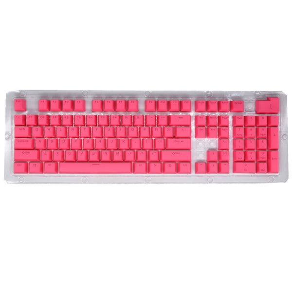 HXSJ P9 104 Keys PBT Color Mechanical Keyboard Keycaps(Rose Red)