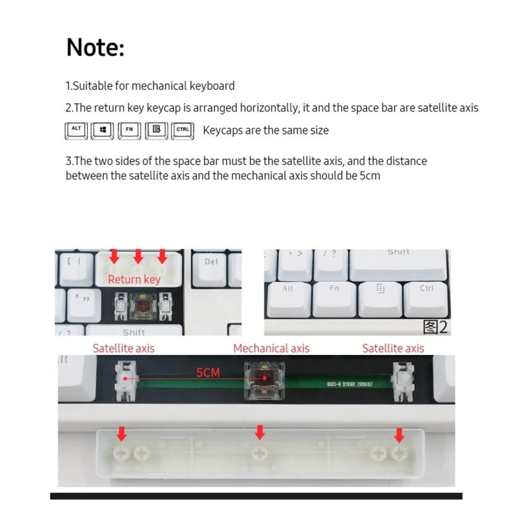 HXSJ P9 104 Keys PBT Color Mechanical Keyboard Keycaps(White)