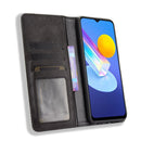 For vivo Y72 5G / iQOO Z3 5G Magnetic Buckle Retro Crazy Horse Texture Horizontal Flip Leather Case with Holder & Card Slots & Photo Frame(Black)