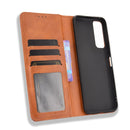 For vivo Y72 5G / iQOO Z3 5G Magnetic Buckle Retro Crazy Horse Texture Horizontal Flip Leather Case with Holder & Card Slots & Photo Frame(Brown)