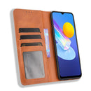 For vivo Y72 5G / iQOO Z3 5G Magnetic Buckle Retro Crazy Horse Texture Horizontal Flip Leather Case with Holder & Card Slots & Photo Frame(Brown)