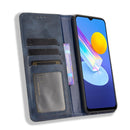 For vivo Y72 5G / iQOO Z3 5G Magnetic Buckle Retro Crazy Horse Texture Horizontal Flip Leather Case with Holder & Card Slots & Photo Frame(Blue)