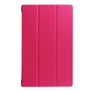 For Amazon Kindle Fire HD 10 2017 / 2019Custer Texture Horizontal Flip Leather Case with Three-folding Holder & Sleep / Wake-up Function(Rose Red)