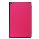 For Amazon Kindle Fire HD 10 2017 / 2019Custer Texture Horizontal Flip Leather Case with Three-folding Holder & Sleep / Wake-up Function(Rose Red)