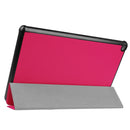 For Amazon Kindle Fire HD 10 2017 / 2019Custer Texture Horizontal Flip Leather Case with Three-folding Holder & Sleep / Wake-up Function(Rose Red)