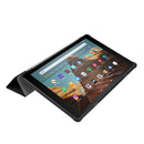 For Amazon Kindle Fire HD 10 2017 / 2019Custer Texture Horizontal Flip Leather Case with Three-folding Holder & Sleep / Wake-up Function(Black)