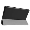 For Amazon Kindle Fire HD 10 2017 / 2019Custer Texture Horizontal Flip Leather Case with Three-folding Holder & Sleep / Wake-up Function(Black)