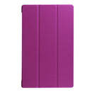 For Amazon Kindle Fire HD 10 2017 / 2019Custer Texture Horizontal Flip Leather Case with Three-folding Holder & Sleep / Wake-up Function(Purple)