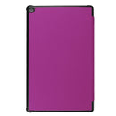 For Amazon Kindle Fire HD 10 2017 / 2019Custer Texture Horizontal Flip Leather Case with Three-folding Holder & Sleep / Wake-up Function(Purple)