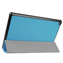 For Amazon Kindle Fire HD 10 2017 / 2019Custer Texture Horizontal Flip Leather Case with Three-folding Holder & Sleep / Wake-up Function(Sky Blue)
