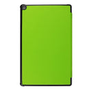 For Amazon Kindle Fire HD 10 2017 / 2019Custer Texture Horizontal Flip Leather Case with Three-folding Holder & Sleep / Wake-up Function(Green)
