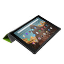 For Amazon Kindle Fire HD 10 2017 / 2019Custer Texture Horizontal Flip Leather Case with Three-folding Holder & Sleep / Wake-up Function(Green)